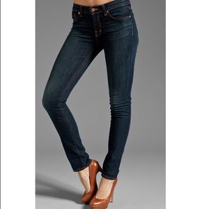 J Brand Mid Rise Stove Pipe Skinny in Dark Vintage